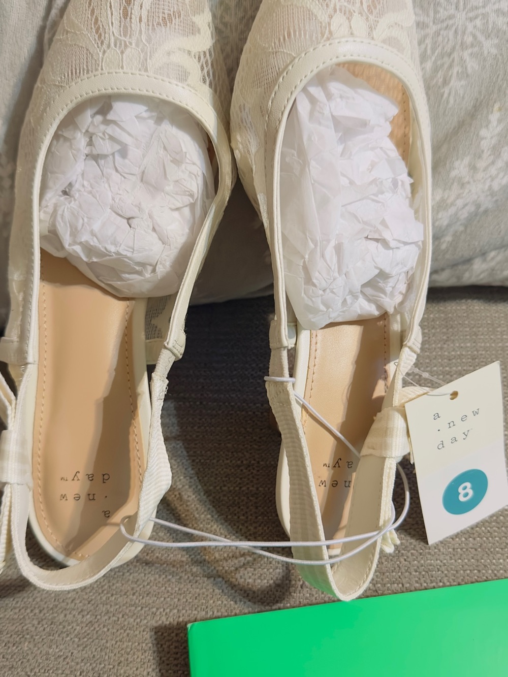 a new day Ivory Lace Slingback Flats